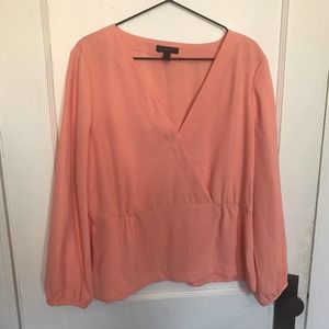 J. Crew Peach Peplum Blouse
